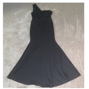 Black One Shoulder Stap Dress (Large)